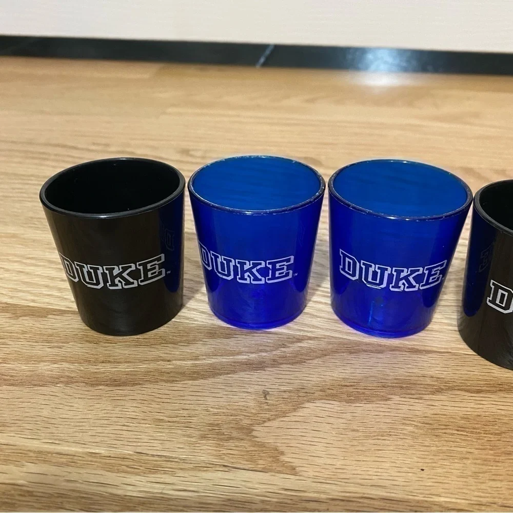 Duke University Shot Glass Set Plastic Blue Devils